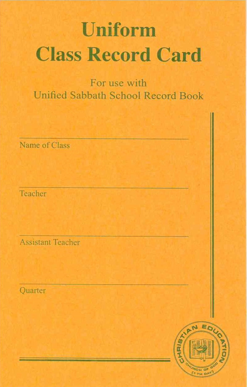 Sabbath School Record Envelopes