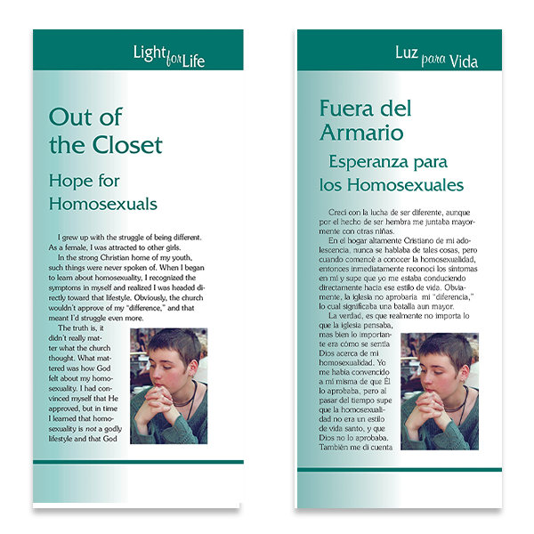 Out of the Closet: Hope for Homosexuals / Fuera del Armario: Esperanza para los Homosexuales