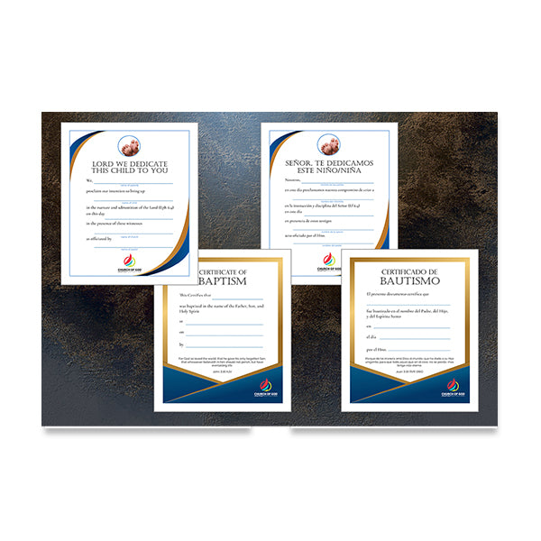 Baptism and Dedication Certificates