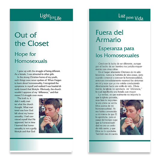 Out of the Closet: Hope for Homosexuals / Fuera del Armario: Esperanza para los Homosexuales